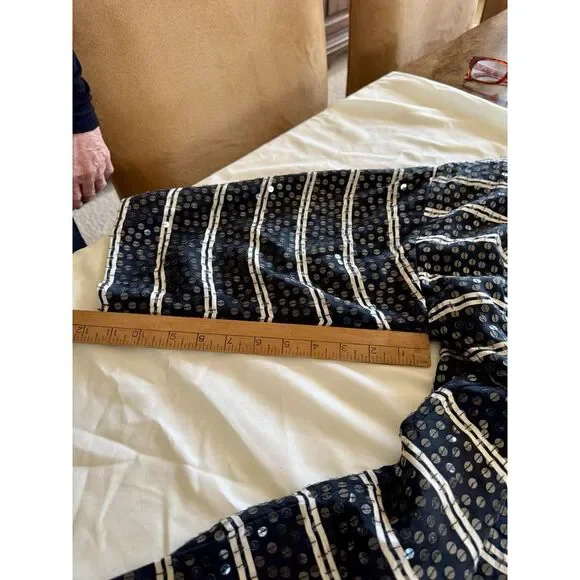 VTG‎ Womens Liz Claiborne Black & White Sequin Sheath 100% Silk Dress Lined Sz.4 - Picture 9 of 11